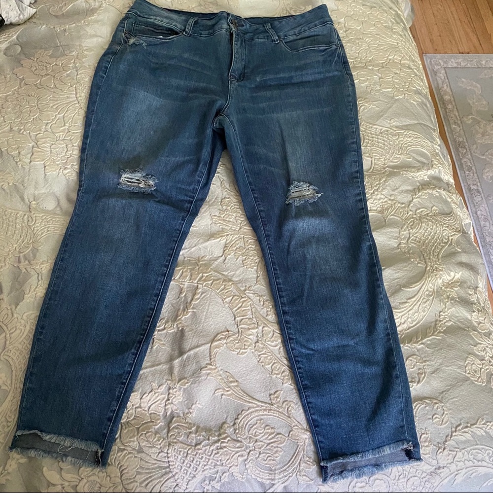 Royalty ripped stretchy  jeans size 16